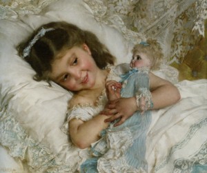 A girl and her doll